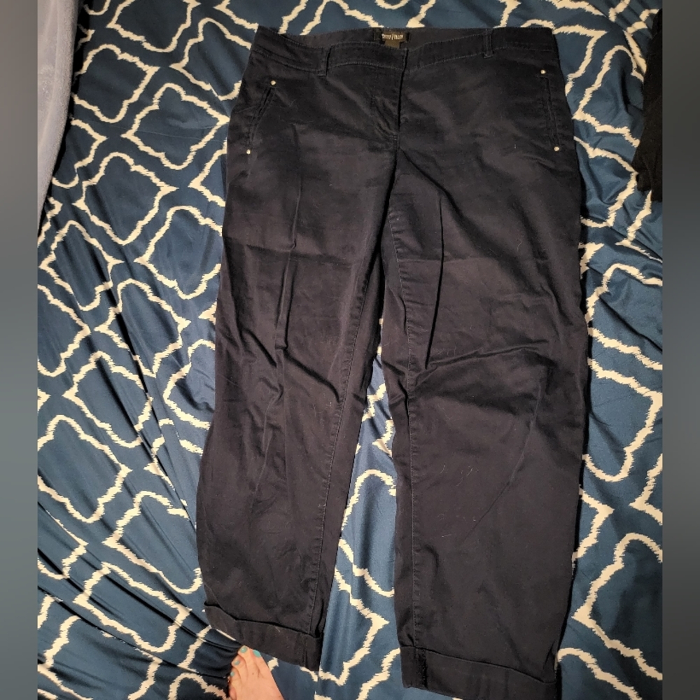navy crop pant